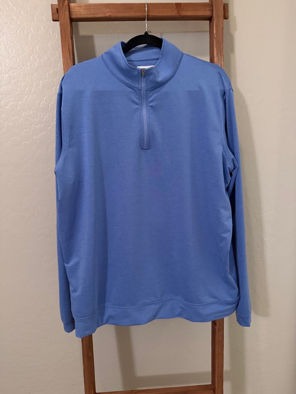 Peter Millar Men’s XL Blue Quarter Zip Pullover Performance Golf Shirt